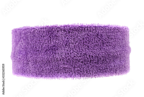 Purple training headband isolated on white