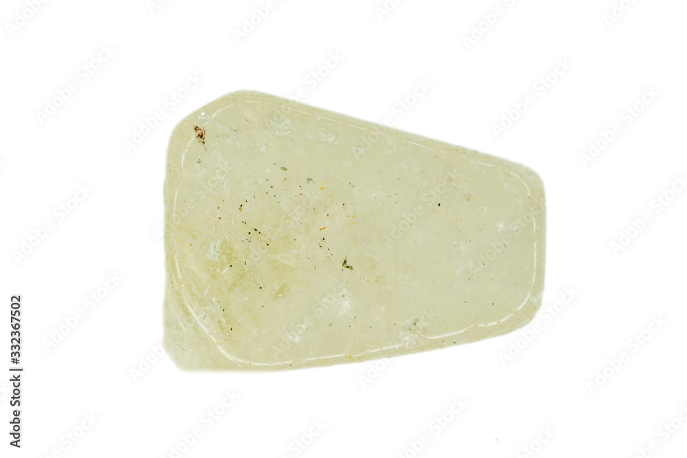 rock crystal gemstone cut out on white background rock crystal gemstone cut out on white background