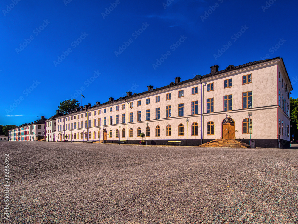 exterior facade of Karlberg palace, stockholm