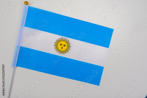 Flag of Argentina on a whit...