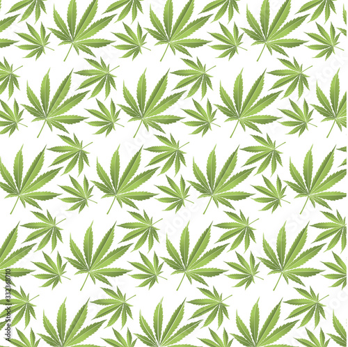 Fototapeta Naklejka Na Ścianę i Meble -  Cannabis leaf on green background. ESP pattern