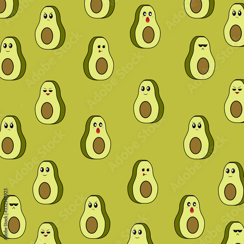 Avocado pattern, emotions