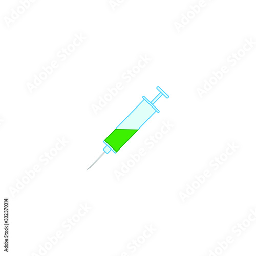 virus vaccine on white background