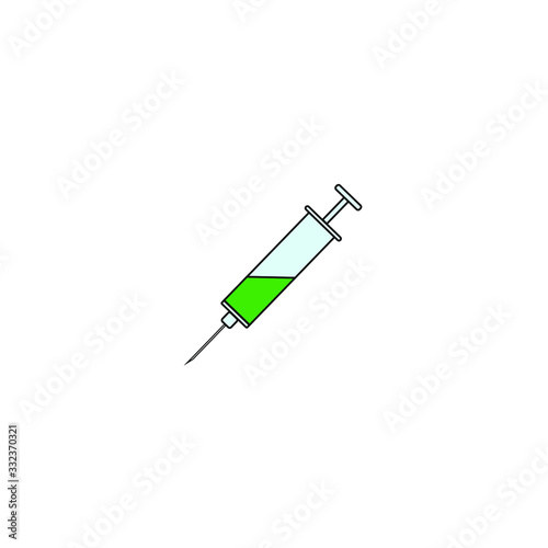 virus vaccine on white background