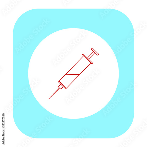 virus vaccine on white background