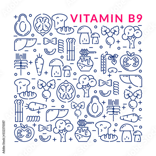 Vitamin B9  which is found in foods.
