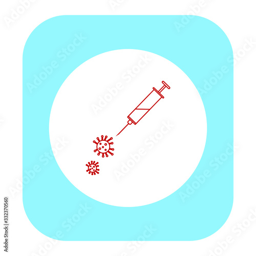 virus vaccine on white background