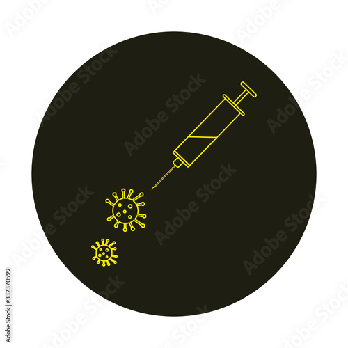 virus vaccine on white background