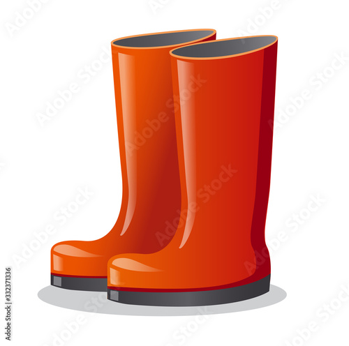 rubber red boots