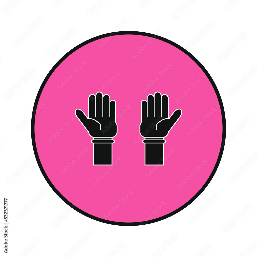 hands with latex gloves on white background hands with latex gloves on white background