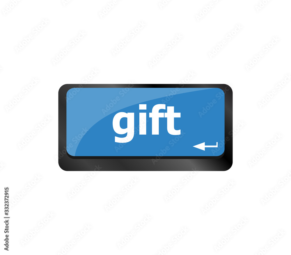 gift word on computer keyboard keys button gift word on computer keyboard keys button