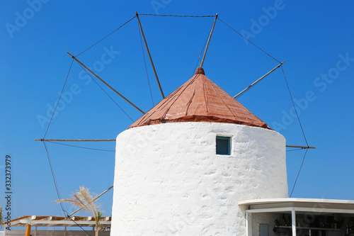 traditional greek windmill at Ano Koufonisi island Cyclades Greece