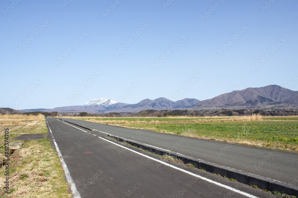 冬の蒜山の自転車道 冬の蒜山の自転車道
