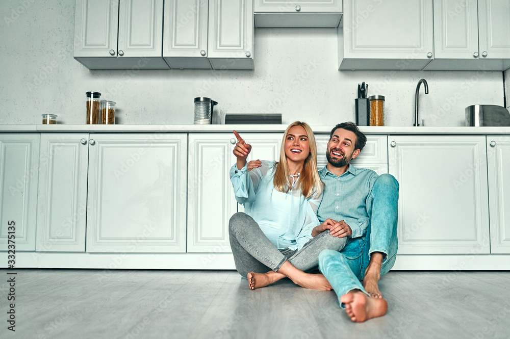 Couple in kitchen. Couple in kitchen.