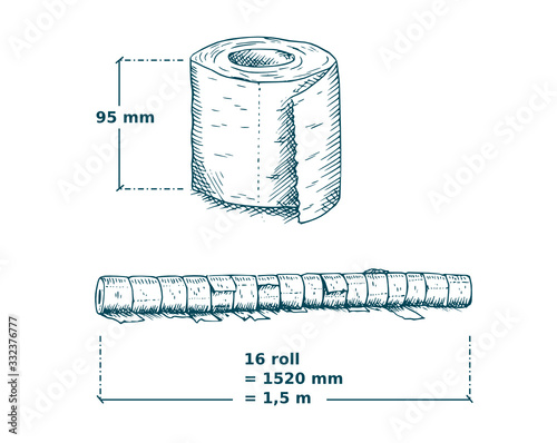 Toiletpaper and social distancing concept