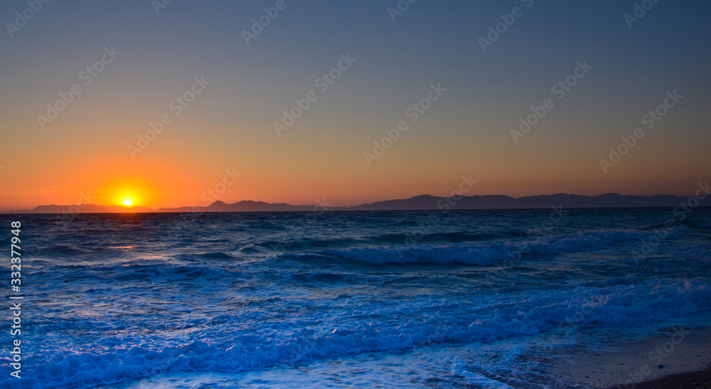 Sonnenuntergang Rhodos Strand