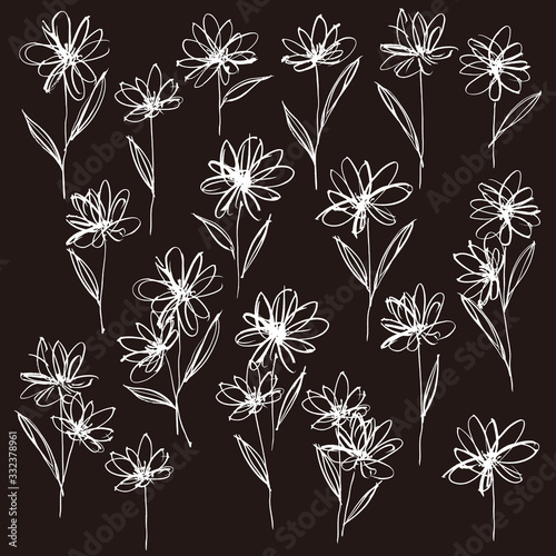 Flower vector illustration material abstract beautifully,