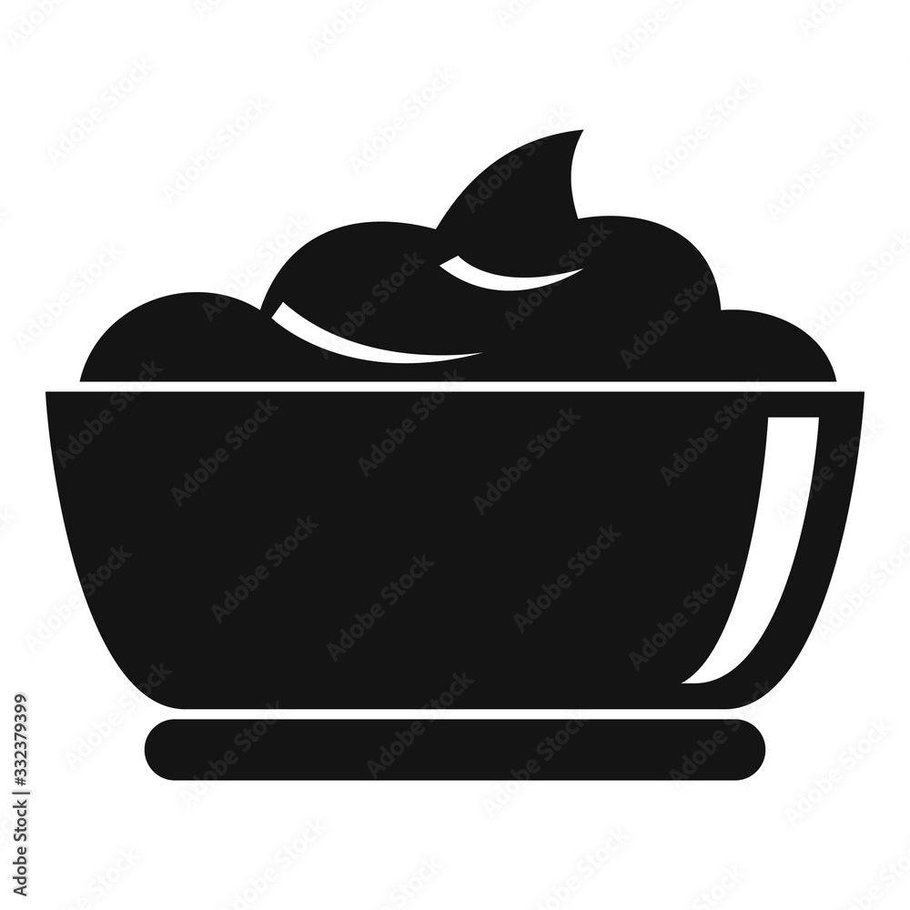 Ketchup bowl icon. Simple illustration of ketchup bowl vector icon for web design isolated on white background Ketchup bowl icon. Simple illustration of ketchup bowl vector icon for web design isolated on white background