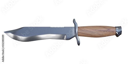 3d rendering bowie knife