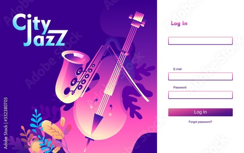 Canvas Print Sign up sign in form