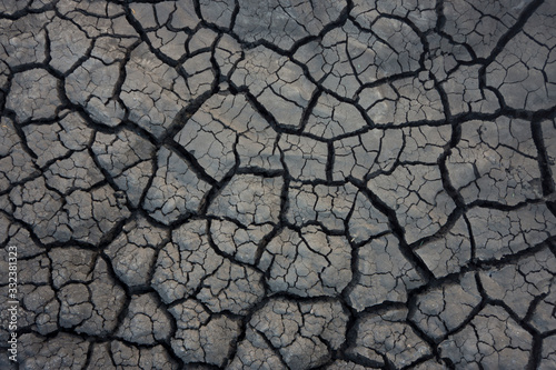 Abstract texture of cracked mud and earth