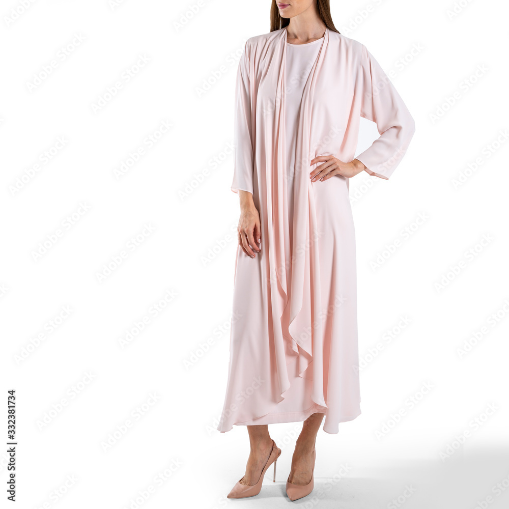 Arabic Muslim woman in a stylish abaya, in white background - Image
Arabic Muslim woman in a stylish abaya, in white background - Image