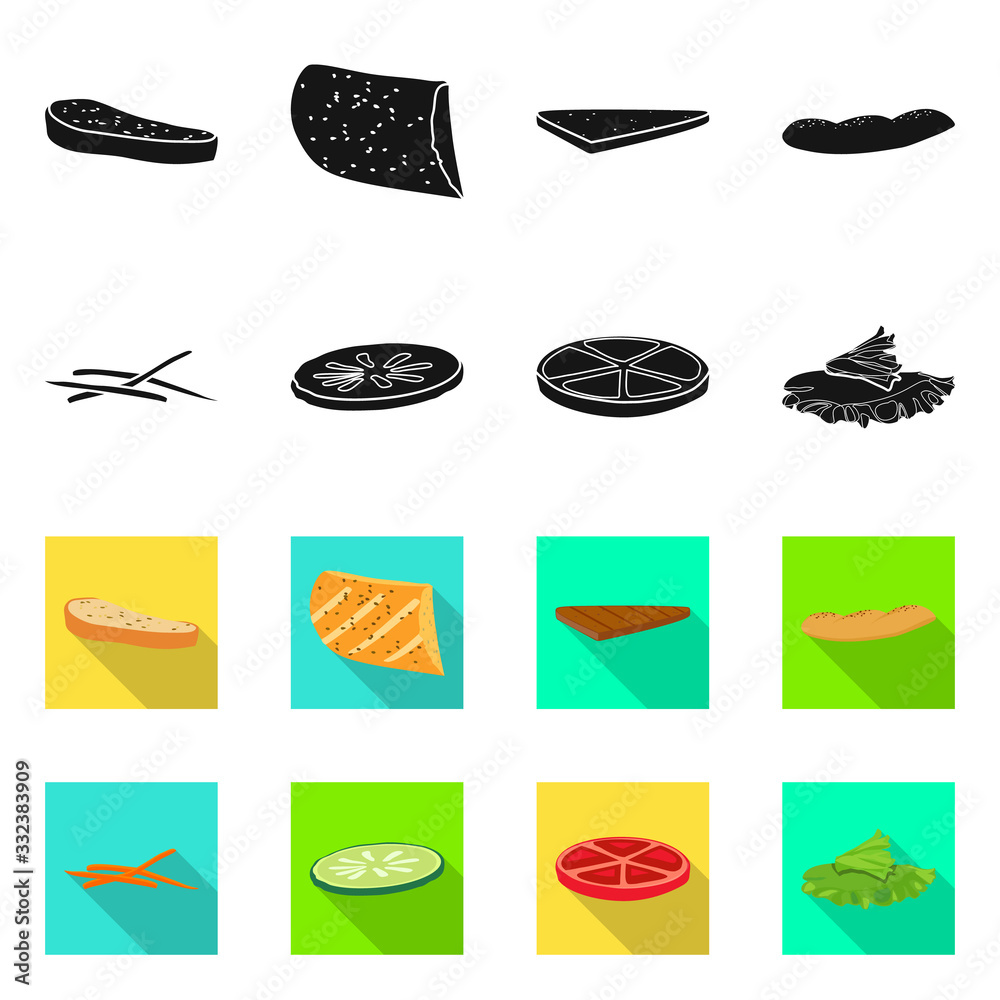 Isolated object of breakfast and delicious logo. Collection of breakfast and tasty vector icon for stock. Isolated object of breakfast and delicious logo. Collection of breakfast and tasty vector icon for stock.