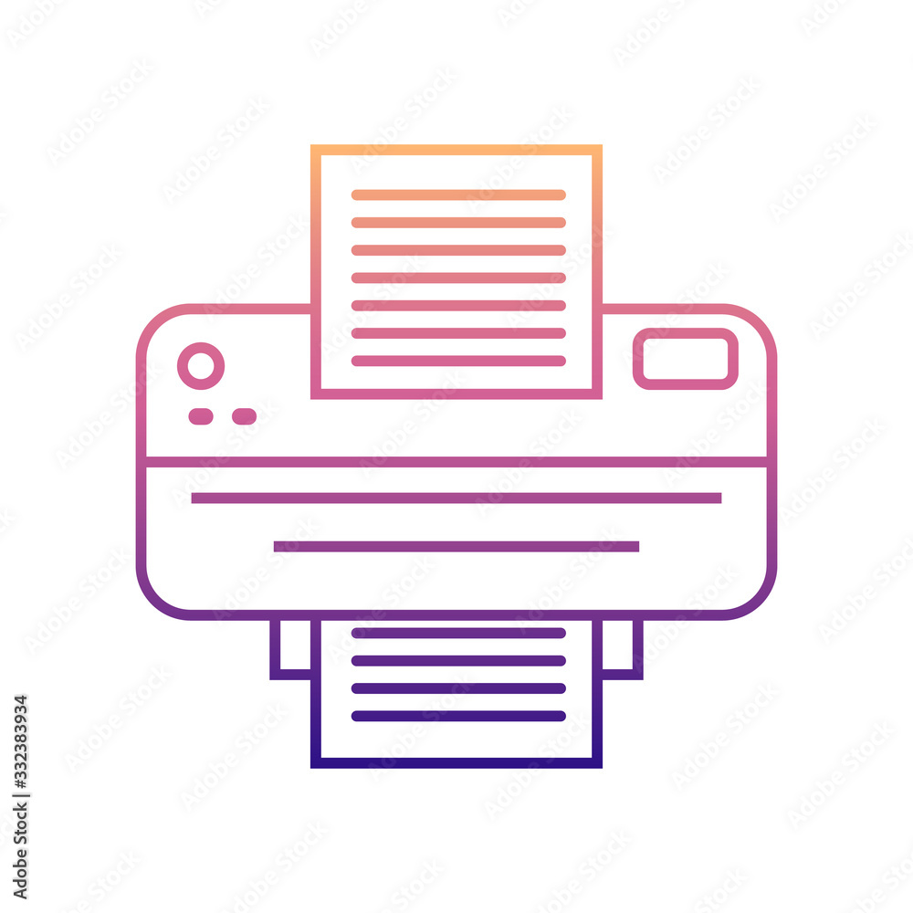 Printer nolan icon. Simple thin line, outline vector of Appliances icons for ui and ux, website or mobile application Printer nolan icon. Simple thin line, outline vector of Appliances icons for ui and ux, website or mobile application