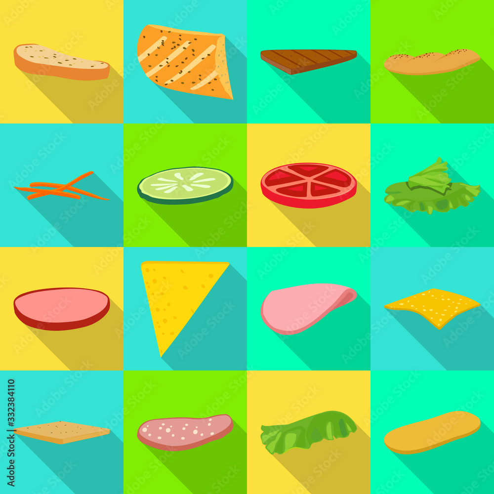 Isolated object of breakfast and delicious sign. Set of breakfast and tasty vector icon for stock. Isolated object of breakfast and delicious sign. Set of breakfast and tasty vector icon for stock.