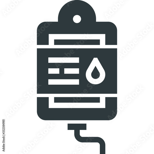 donate blood black icon on white background