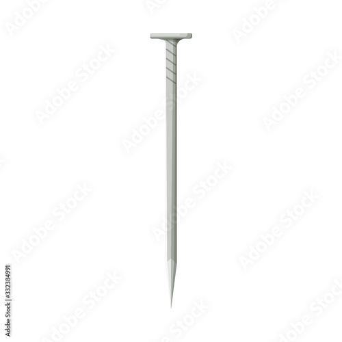 Isolated object of nail and instrument icon. Graphic of nail and pin stock symbol for web.