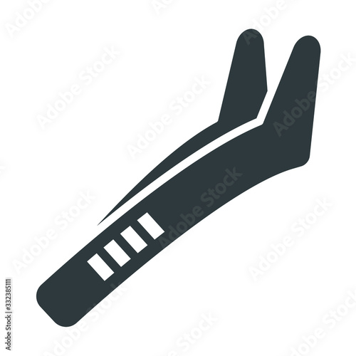  forceps black icon on white background