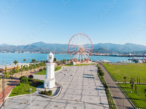 Amazing aerial view of Batumi Boulevard