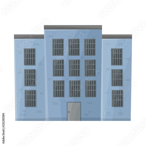Isolated object of prison and building icon. Web element of prison and jailhouse vector icon for stock.