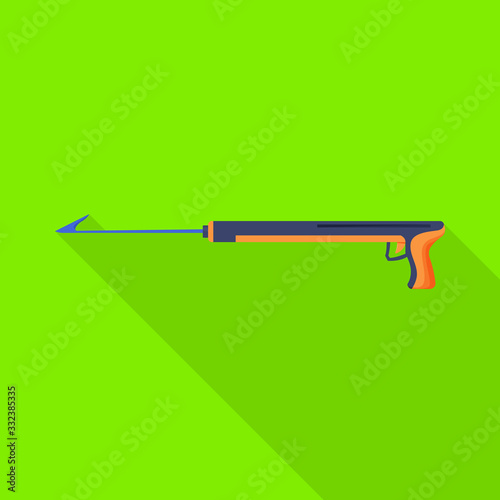 Vector design of harpoon and diver icon. Web element of harpoon and dive stock vector illustration.