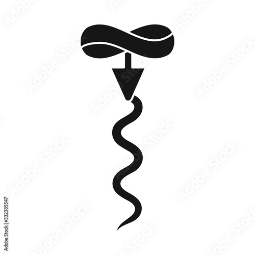 Vector illustration of gimlet and screw sign. Graphic of gimlet and metallic vector icon for stock.