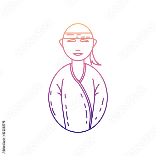 avatar fighter athlete nolan icon. Simple thin line, outline vector of Avatars icons for ui and ux, website or mobile application