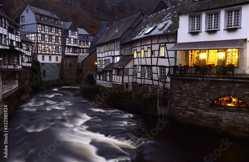 Obraz na płótnie Monschau at night, Germany, Europe w salonie