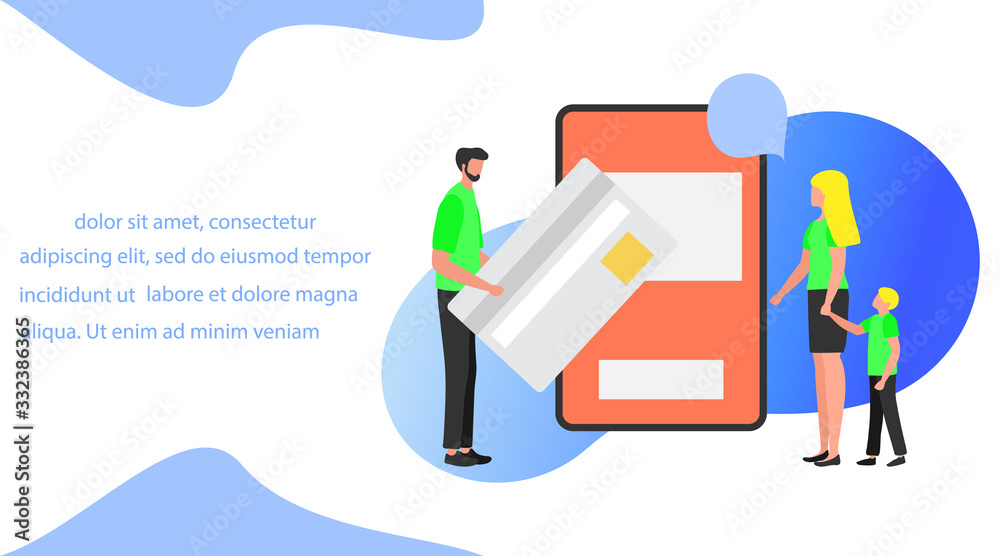 Vector People bank online Finance Money technology Vector People bank online Finance Money technology