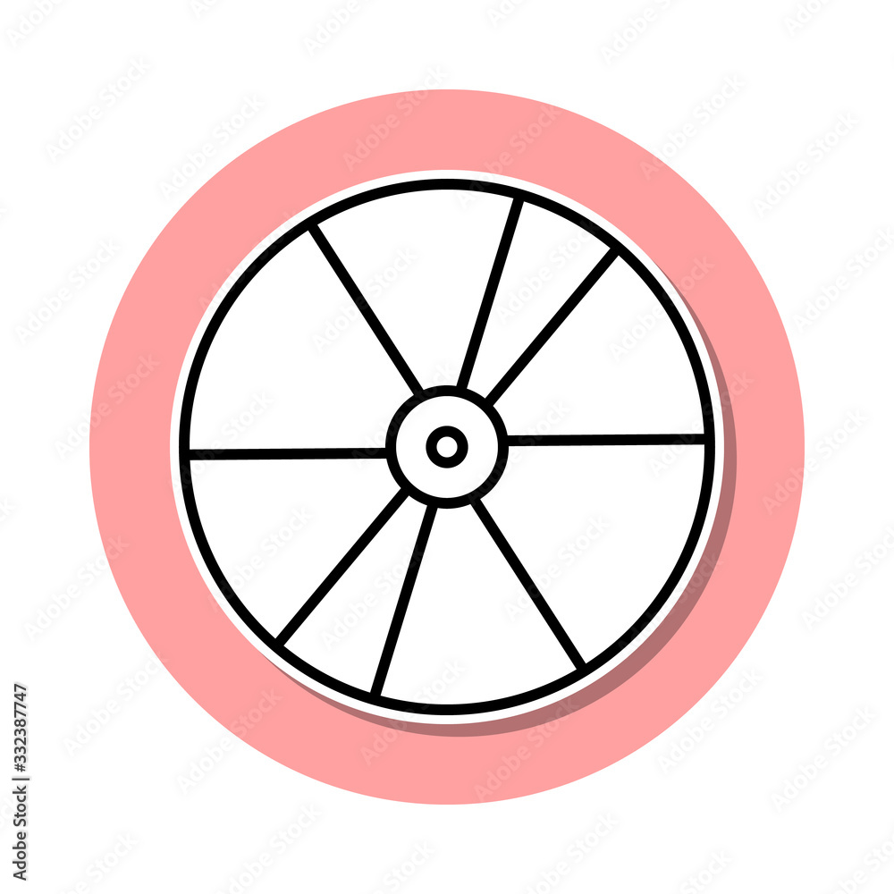 CD disc sticker icon. Simple thin line, outline vector of cinema icons for ui and ux, website or mobile application CD disc sticker icon. Simple thin line, outline vector of cinema icons for ui and ux, website or mobile application