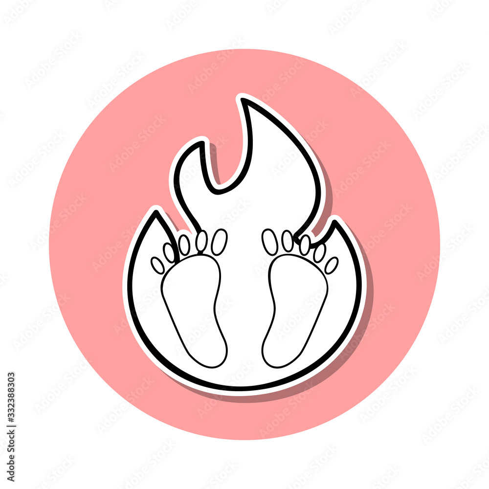 crematorium sticker icon. Simple thin line, outline vector of Death icons for ui and ux, website or mobile application crematorium sticker icon. Simple thin line, outline vector of Death icons for ui and ux, website or mobile application
