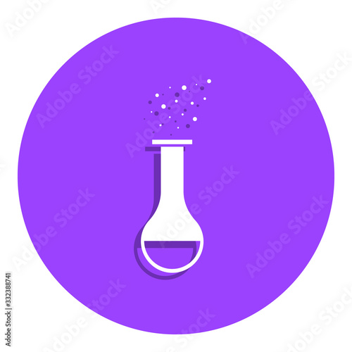 chemical flask badge icon. Simple glyph, flat vector of Education icons for ui and ux, website or mobile application