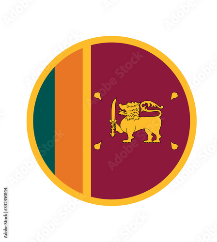 National Sri Lanka flag, official colors and proportion correctly. National Sri Lanka flag. Vector illustration. EPS10. Sri Lanka flag vector icon, simple, flat design for web or mobile app.