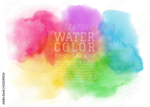 Abstract colorful watercolor brush for background