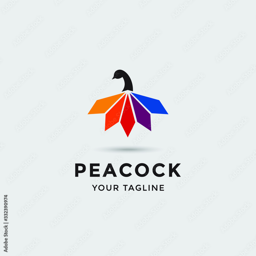 modern awesome peacock logo for any related business modern awesome peacock logo for any related business