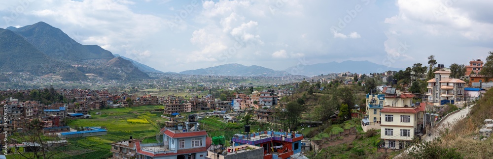 City of Kathmandu Surrounded by Hills