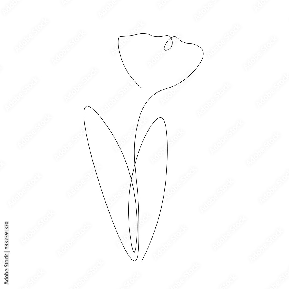 Flower on white background vector illustration Flower on white background vector illustration