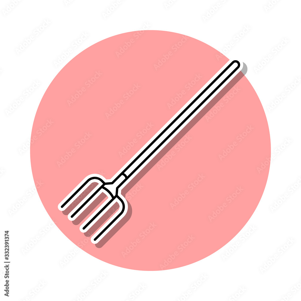 forks sticker icon. Simple thin line, outline vector of Home repair tool icons for ui and ux, website or mobile application forks sticker icon. Simple thin line, outline vector of Home repair tool icons for ui and ux, website or mobile application