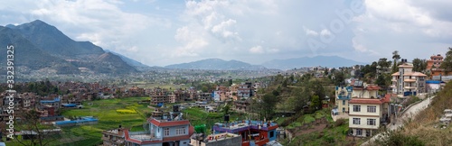 Fototapeta Naklejka Na Ścianę i Meble -  City of Kathmandu Surrounded by Hills