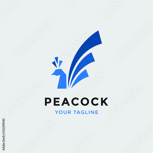modern awesome peacock logo for any related business